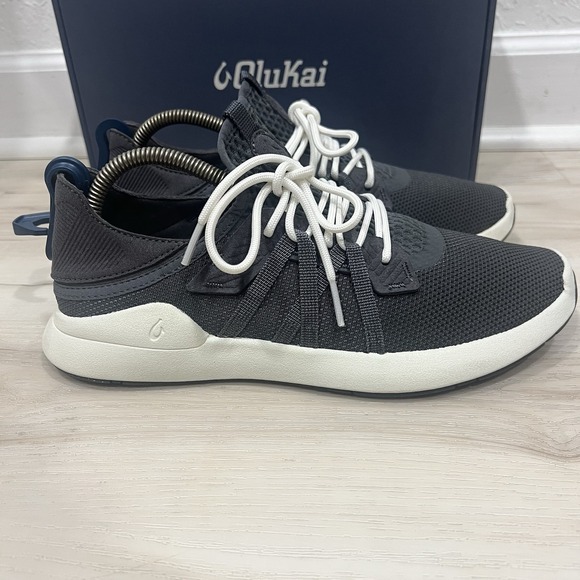 OLUKAI Holo Sneaker Men's Size US 8 Dark Shadow Shoes NEW with Box - Picture 4 of 8